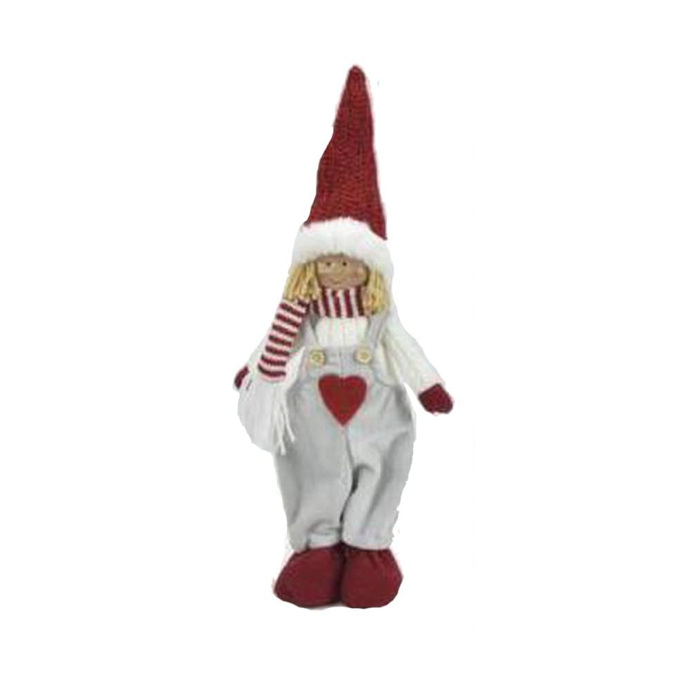 Julgranskula DKD Home Decor Hjärta Polyester (15 x 8 x 35 cm)
