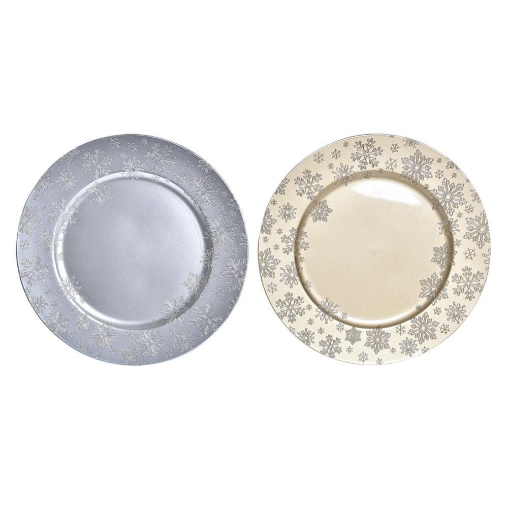 Bordsdekoration DKD Home Decor Jul PP (33 x 33 x 2 cm) (2 antal)