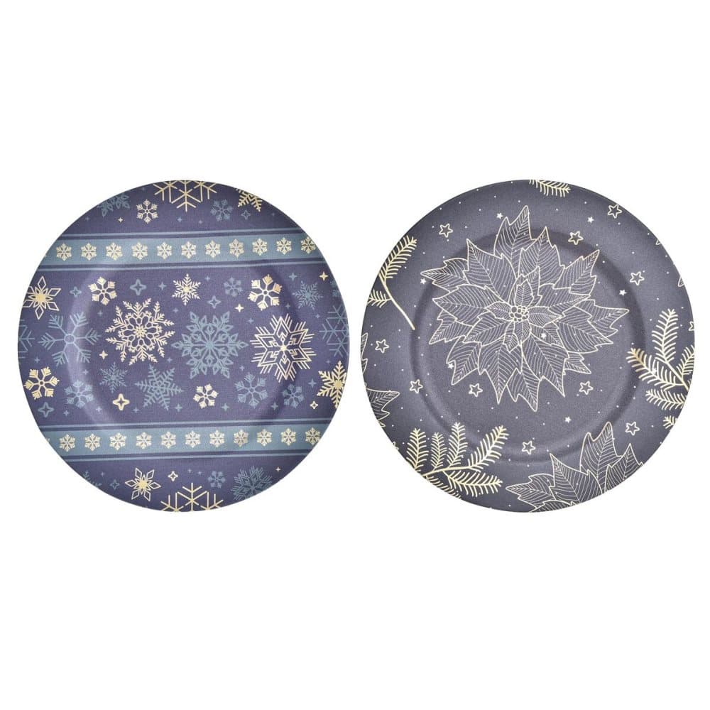 Bordsdekoration DKD Home Decor Jul Blomster PP (33 x 33 x 2 cm) (2 antal)