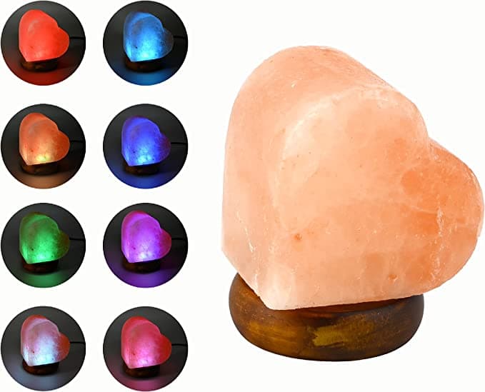 Hjärta USB- färgbytande saltlampa