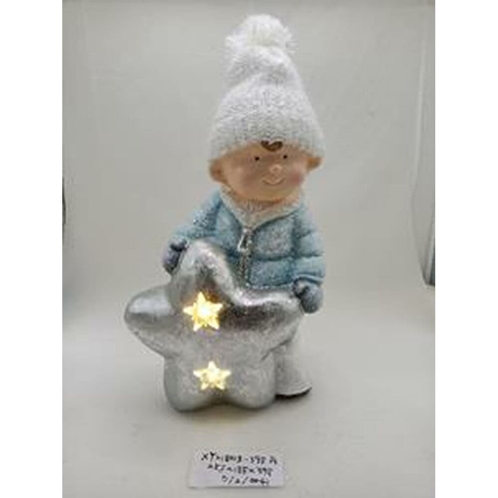 Julgranskula DKD Home Decor Pojkar Magnesium (25,5 x 18,5 x 39,5 cm) (2 antal)