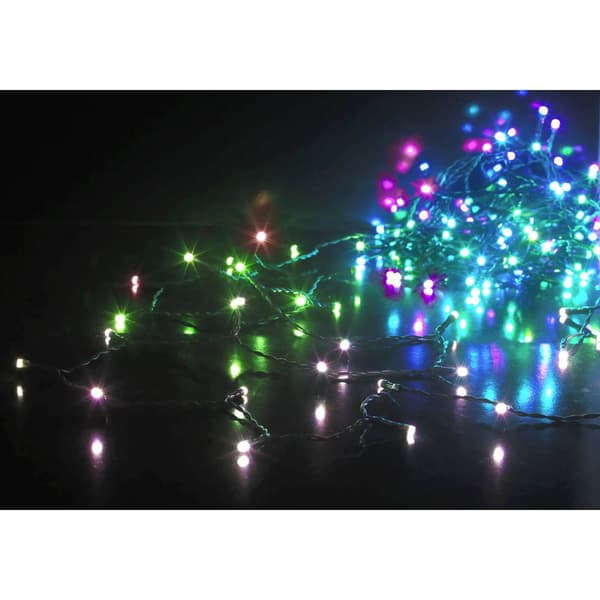 Sygonix SY-5136978 Klasljuskedja med appstyrning Ute/inomhus 230 V Antal ljuskällor 120 LED RGB Belyst längd: 9 m styrb