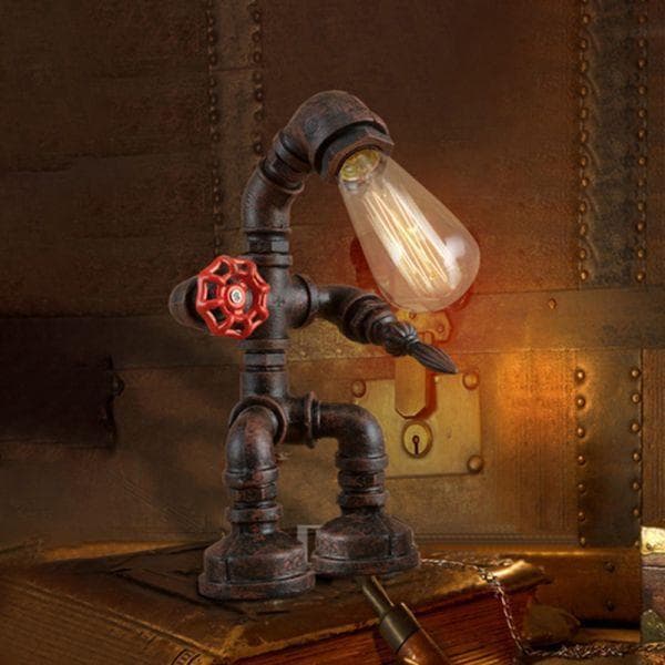 Robot Steampunk lampa Modell 2