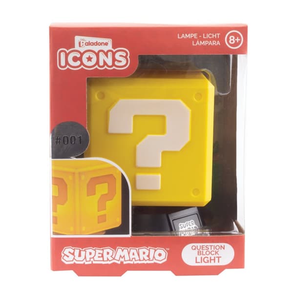 Super Mario Question Block Lampa - Icon Light