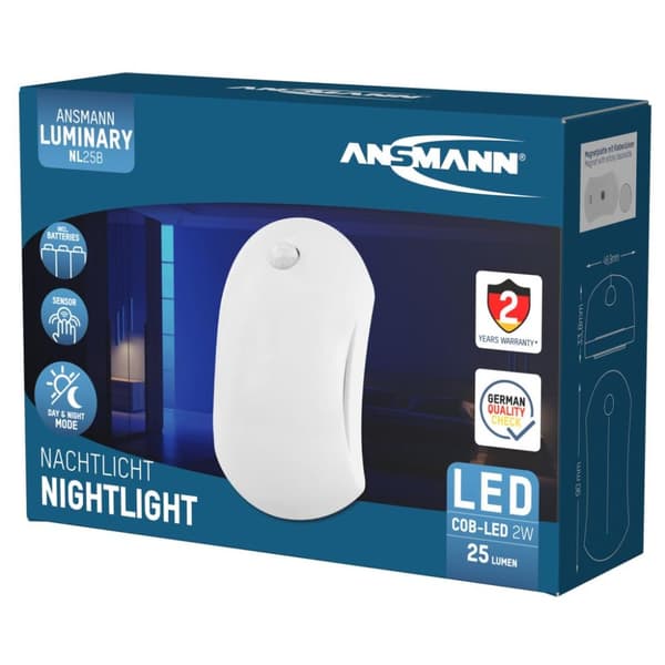 Ansmann Ansm.Natlampe Og Sensor Og Batt