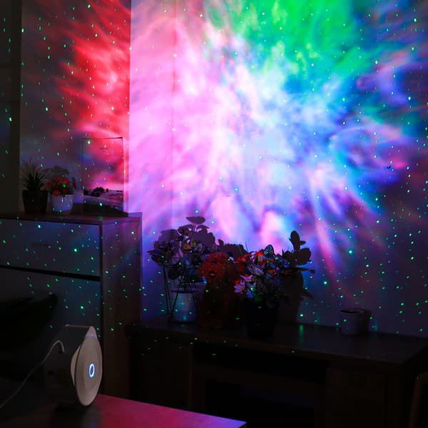 BW-PLT1 Smart Star-projektor uppgraderad version med Star + Colorful LED Nebula Sync With Music Smart APP Control Timing & Countdown Voice Control med
