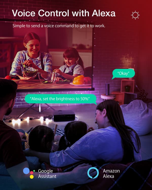 BW-PLT1 Smart Star-projektor uppgraderad version med Star + Colorful LED Nebula Sync With Music Smart APP Control Timing & Countdown Voice Control med