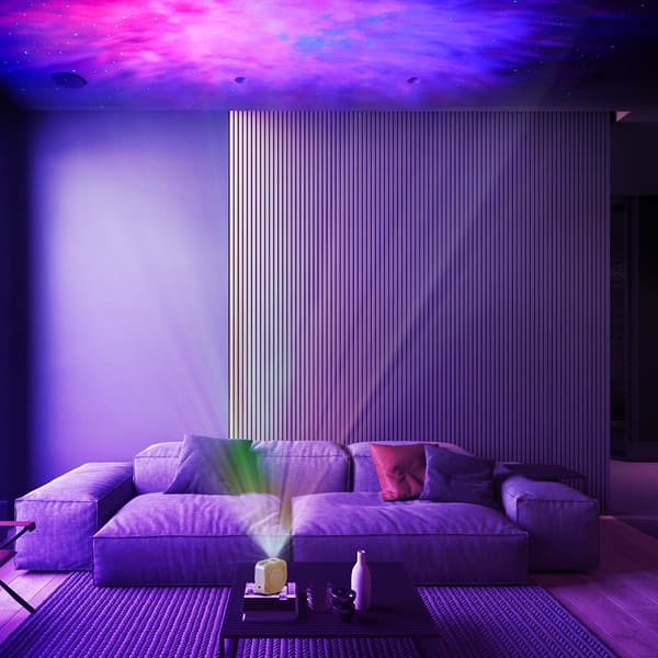 BW-PLT1 Smart Star-projektor uppgraderad version med Star + Colorful LED Nebula Sync With Music Smart APP Control Timing & Countdown Voice Control med