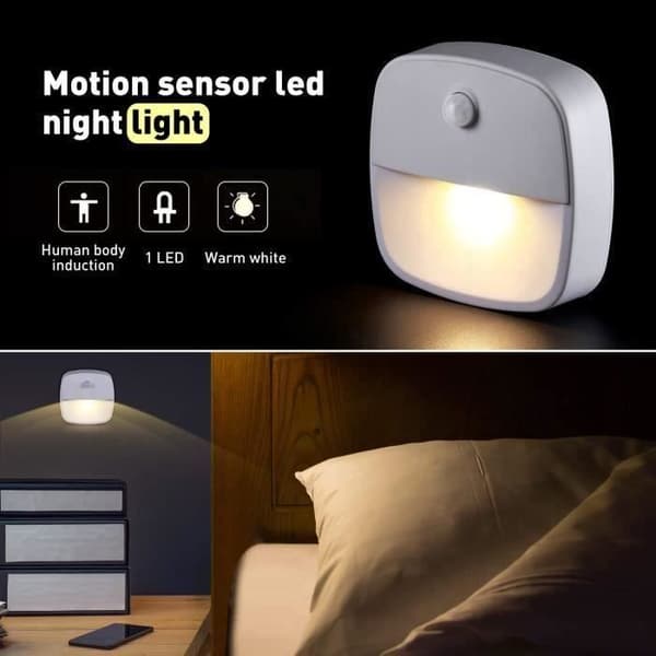 Migimi LED-väggnattljus Rörelsesensor, ljussensor, [3-pack] Inomhusbelysning för babyrum Vardagsrum G