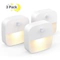 Miniatyrbild 1 av 4: [Pack of 3] Lumi Night Light - SIKSOG - Självhäftande vägglampa med varmfärgad LED, rörelsesensor, ljussensor