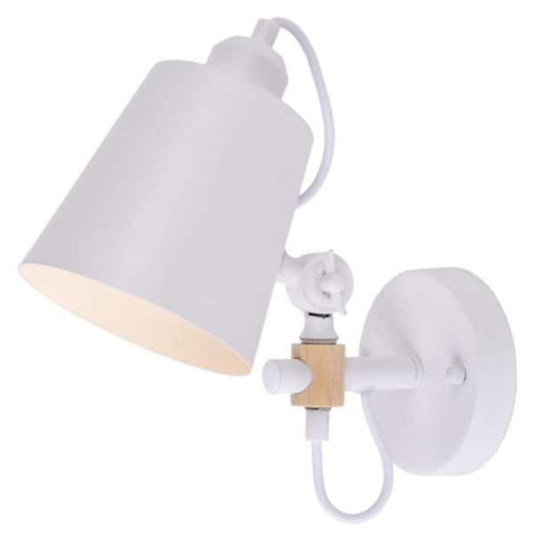 Edm Led Vägglampa 32113 E27 60w Vit
