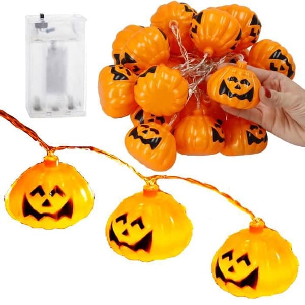 Ljusugn - SPRINGOS - Halloween - 20 LED - Blinkande - Varmvit - Inomhus