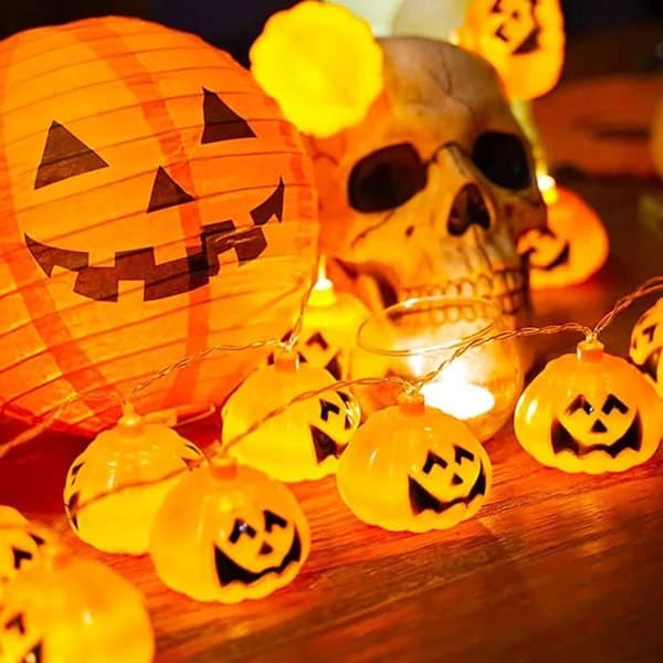Ljusugn - SPRINGOS - Halloween - 20 LED - Blinkande - Varmvit - Inomhus