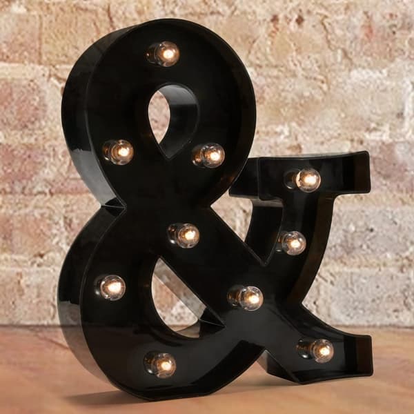 LED Ampersand &-tegn Dekorasjonslys - Perfekt bolig-, bar- og festdekorasjon