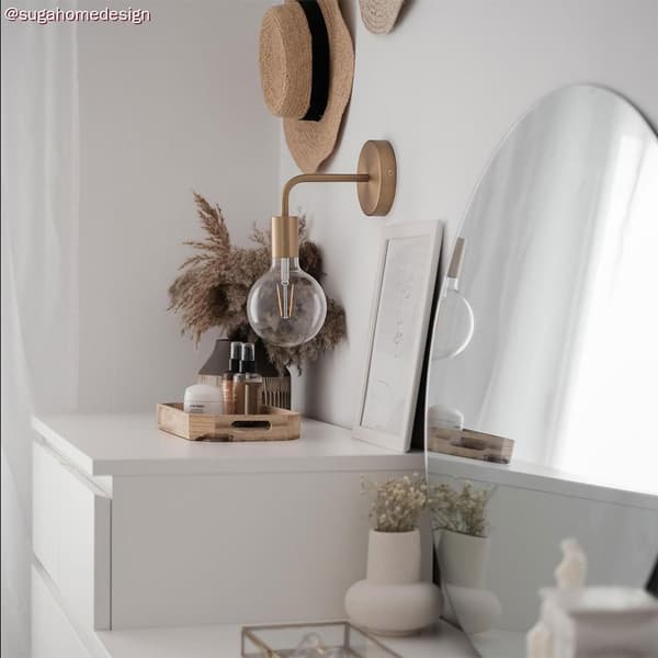 Creative Cables Vägglampa Minimal Metal Guld