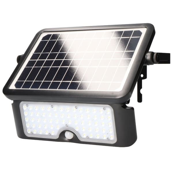 Edm Påfør Med Tilstedeværelsessensor Og Solpanel 10w 1150 Lumen Sort
