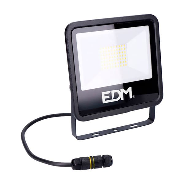 Edm Led Punktbelysning 70408 4000 Lm Black Series 50w Silver
