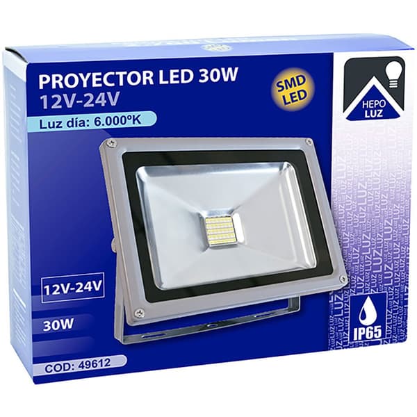 Hepoluz Projektørlys Smd Led 12v/24v Ip65 30w Transparent