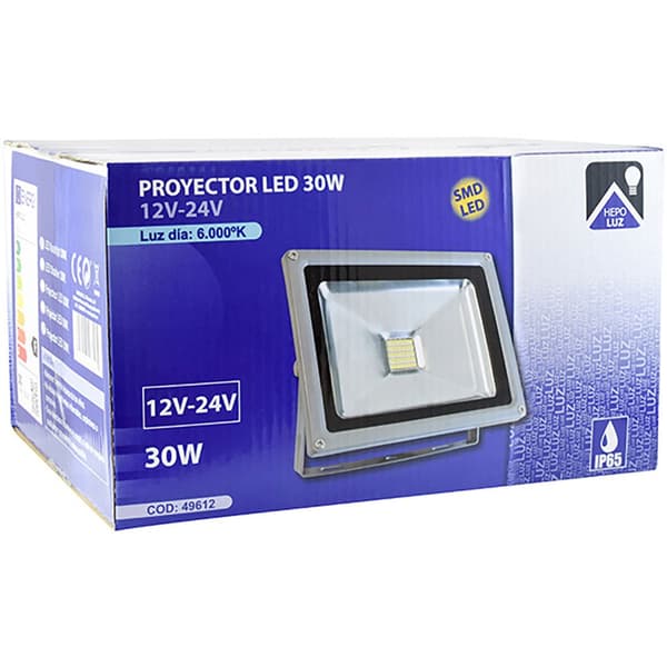 Hepoluz Projektørlys Smd Led 12v/24v Ip65 30w Transparent