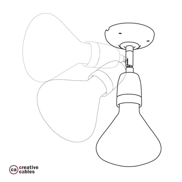 Creative Cables Vägglampa Med Glödlampa Color 90° Grönt