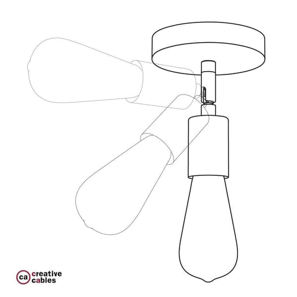 Creative Cables Vägglampa Sticka Ljus Metal 90º Med Glödlampa Guld