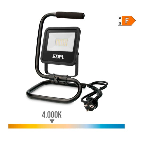 Edm Led Spotlight 70411 2370 Lm Black Series 30w Søvfarvet