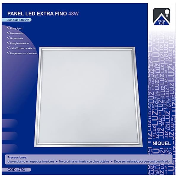 Hepoluz Led Panel Square 48w 6000k Transparent