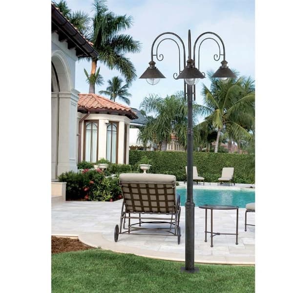 Golvlampa - FARO - NAUTICA - Metall och glas - 3 lampor - Rost