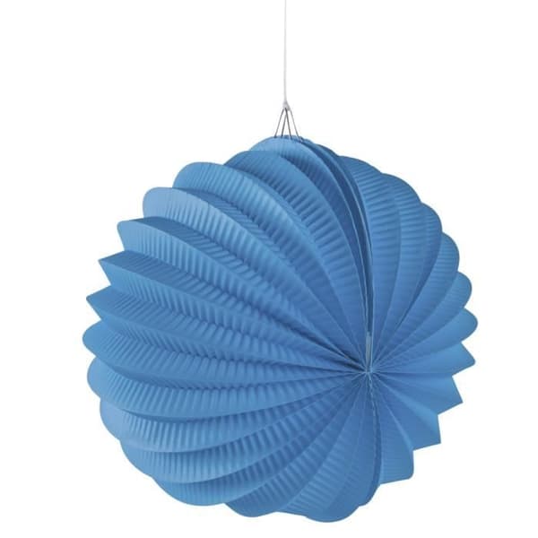 Papperslykta, 22cm ø, azurblå, 1 st.