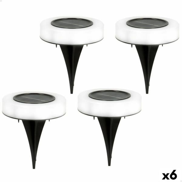 Puutarhan aurinkovalosetti Aktive 4 Kappaletta ABS 10,5 x 12,5 x 10,5 cm (6 osaa)
