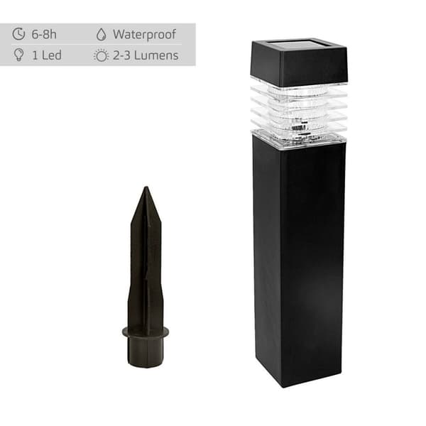 Uppsättning med solcellsstav Aktive 4 Delar Plast 6 x 39,5 x 6 cm (4 antal)