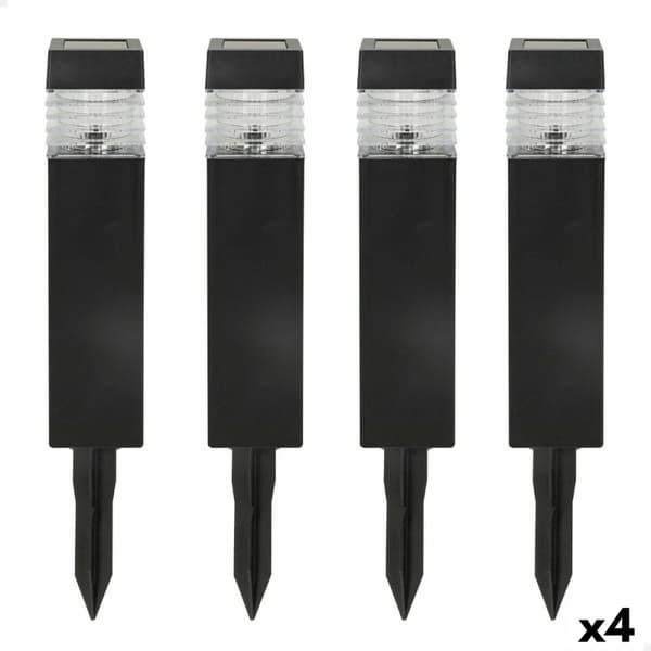 Uppsättning med solcellsstav Aktive 4 Delar Plast 6 x 39,5 x 6 cm (4 antal)