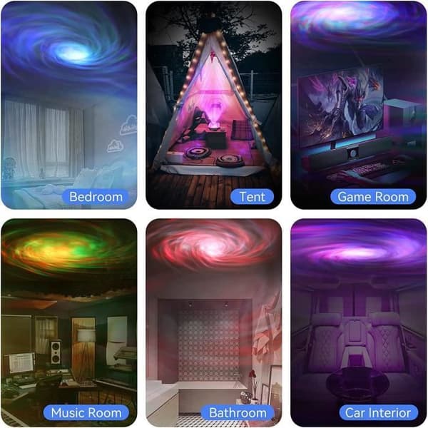 Star Projector Night Light, Starry Sky Projector med fjärrkontroll