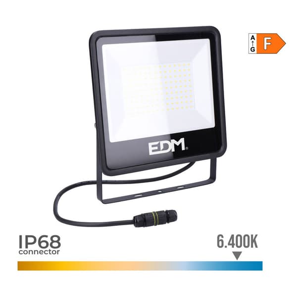 Edm Spotlight 100w 8200lm 6400k Søvfarvet