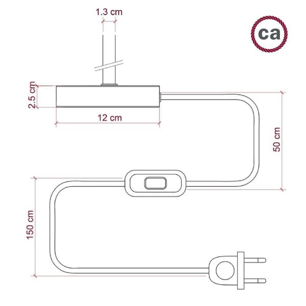 Creative Cables Bordlampe Uden Skærm Alzaluce 15 Cm Søvfarvet EU Plug