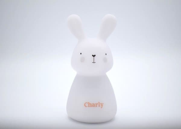 "Charly" kaninnattlampa från Olala® - Uppladdningsbar nattlampa för barn Mjuk och lugnande ljusinduktion