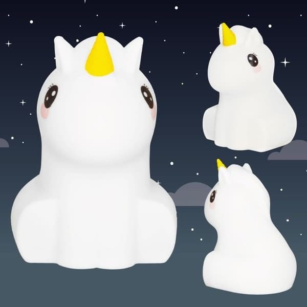 Nattlampa - ULYSSE - Unicorn Night Light - Giftfritt silikon - USB Uppladdningsbar