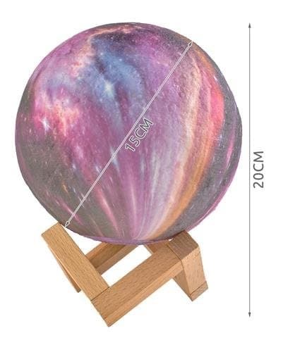 Lampa - Moon Lamp 15 cm / Nattlampa - Månlampa - Justerbar färg