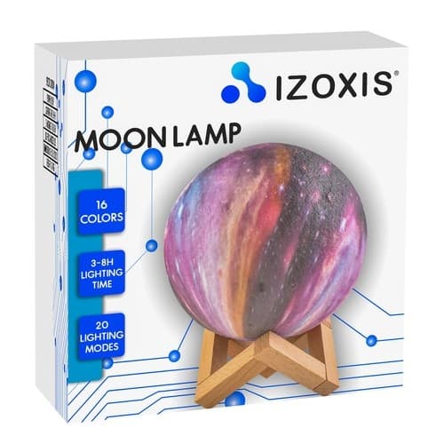 Lampa - Moon Lamp 15 cm / Nattlampa - Månlampa - Justerbar färg
