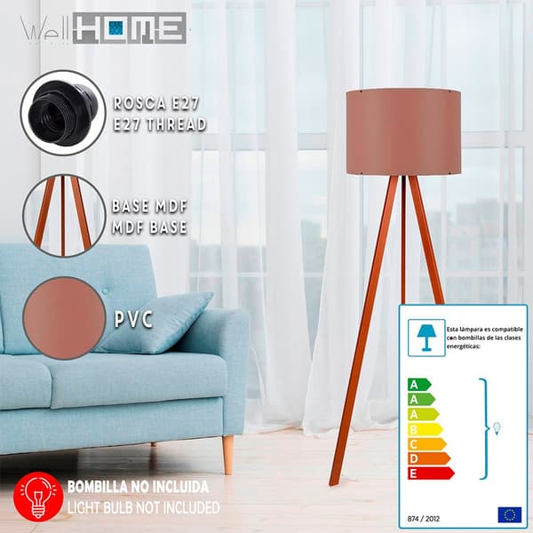 Wellhome Gulv Lampe Wh1061 Gylden