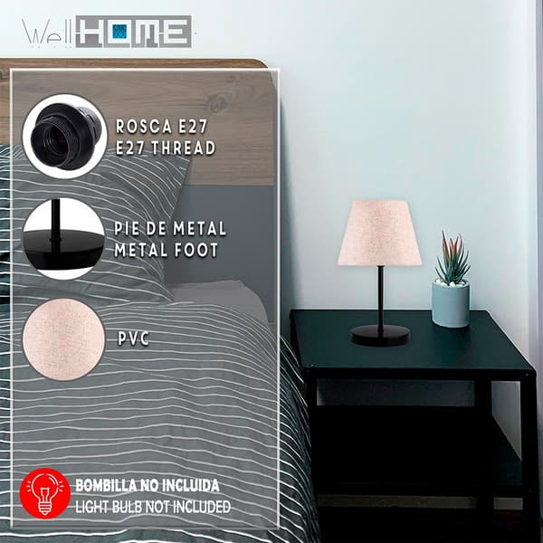Wellhome Sengelampe 36 Cm Beige