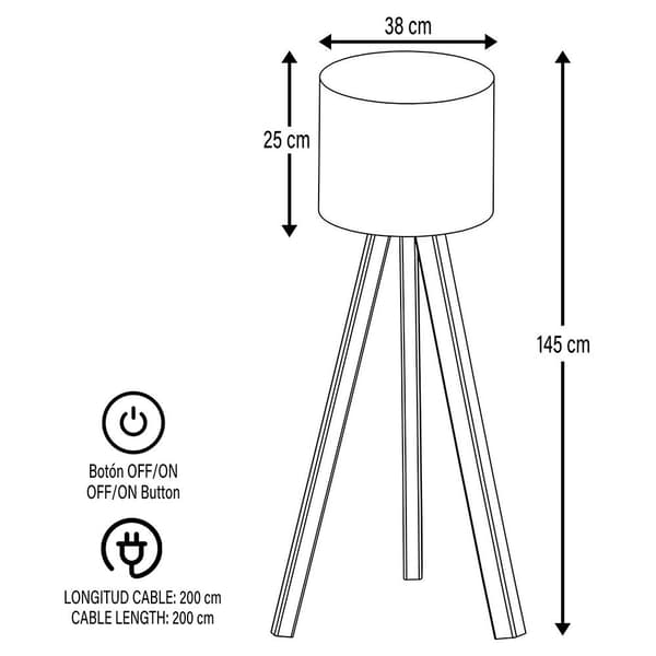 Wellhome Gulv Lampe Wh1058 Søvfarvet