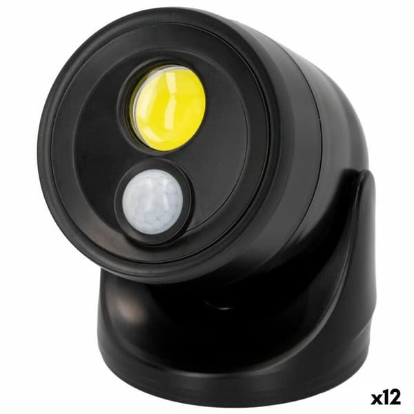 LED-lampa med rörelsesensor Aktive Plast 10,5 x 12,5 x 13,5 cm (12 antal)
