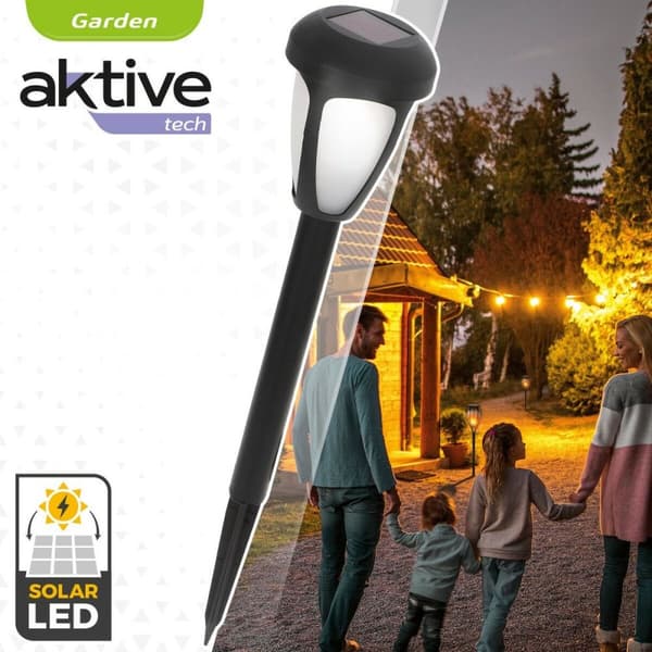 Uppsättning med solcellsstav Aktive 12 Delar Plast 7 x 37 x 7 cm (24 antal)