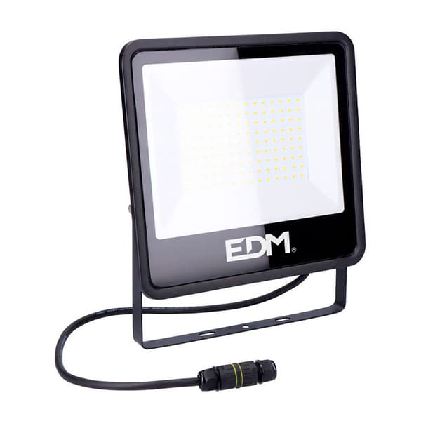 Edm Led Spotlight 70409 8200 Lm Black Series 100w Søvfarvet