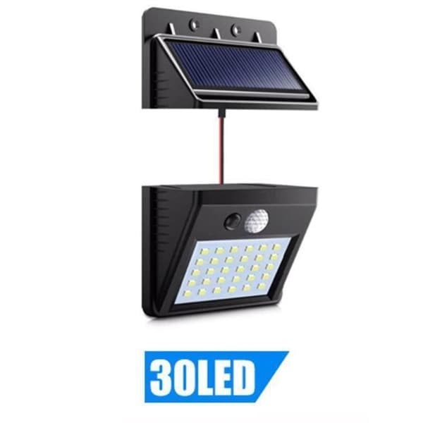 Sing-Motion Sensor Street Light Solar Induktionslampa 30 LEDs Människokroppen Svart