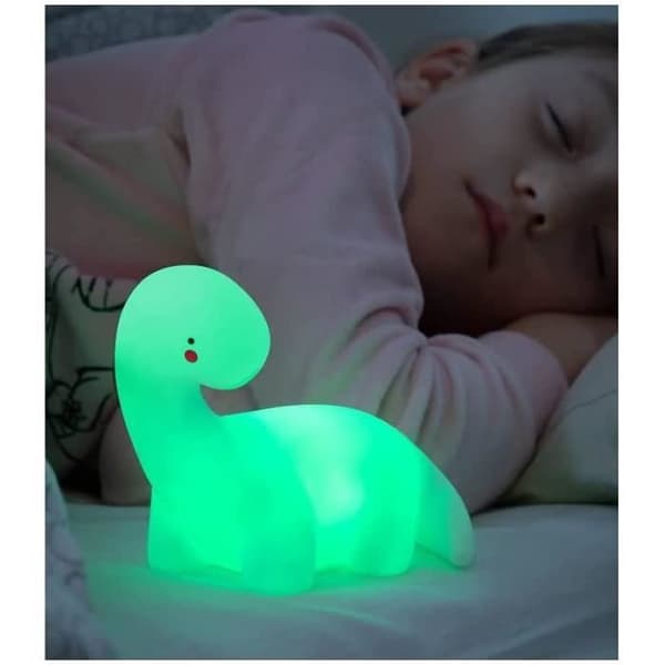 Lampa - GOBRO - LED Dinosaur - Flerfärgad - Vit - Vinyl - Batterier ingår