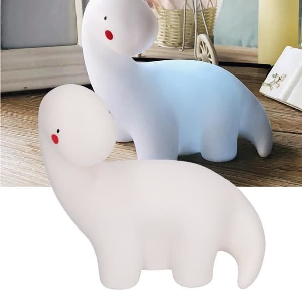 Tbest Silikon Nattlampa LED Nattlampa Långhals Dinosaur Silikon Nattlampa Nattlampa Sovrumsdekoration