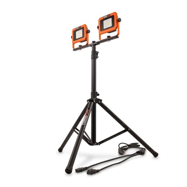Powerplus Transportabel Oplade No Bat No 20+220v Med Stativ Projektørlys