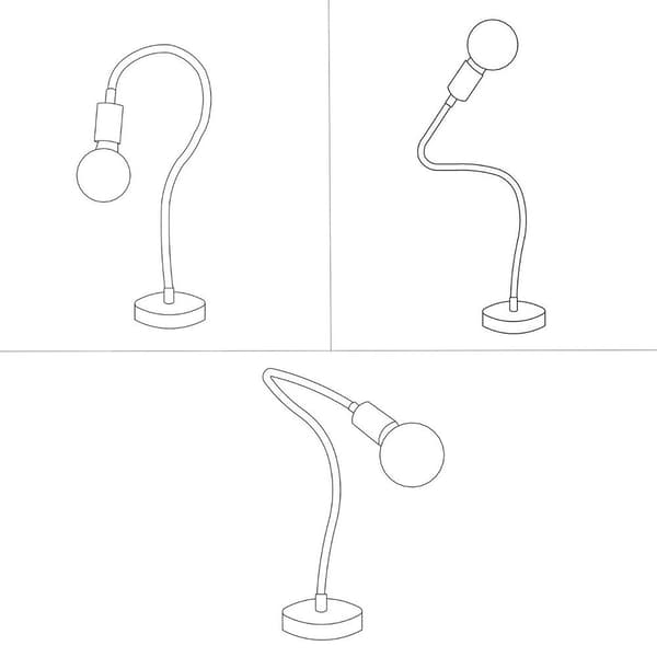 Creative Cables Ledad Bordslampa Med Diffust Ljus Med Engelsk Stickpropp Table Flex